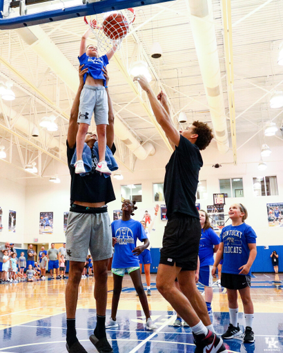 Jacob Toppin. Kellan Grady.

The 2021 Father-Daughter Kentucky men's basketball camp.

Photo by Eddie Justice | UK Athletics