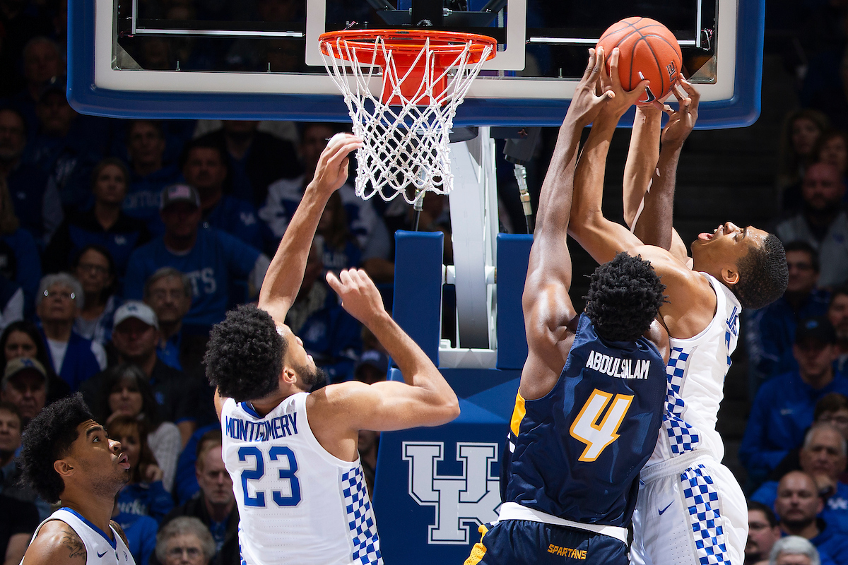 Keldon Johnson.

Kentucky men's basketball beat UNCG 78-61 on Saturday in Rupp Arena.

Photo by Chet White | UK Athletics