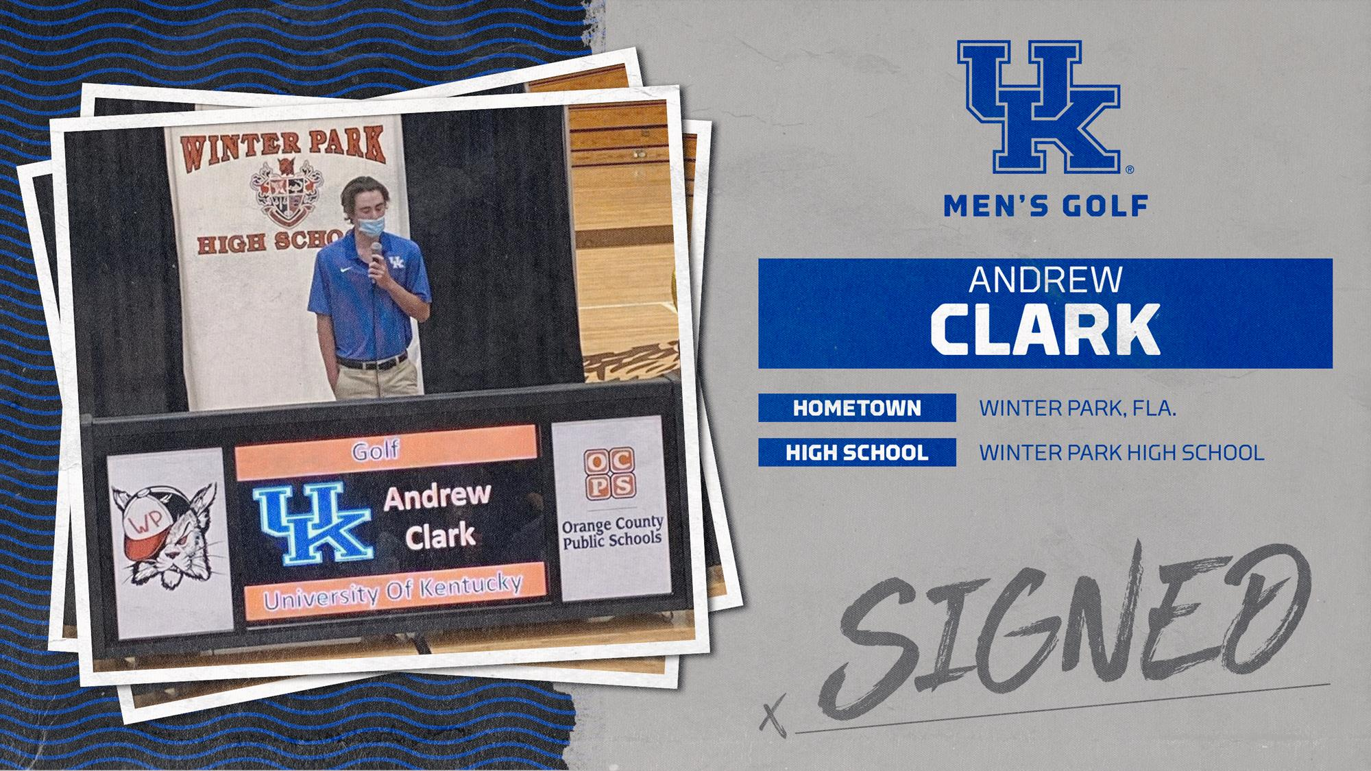 Men’s Golf Adds Andrew Clark for 2021-22