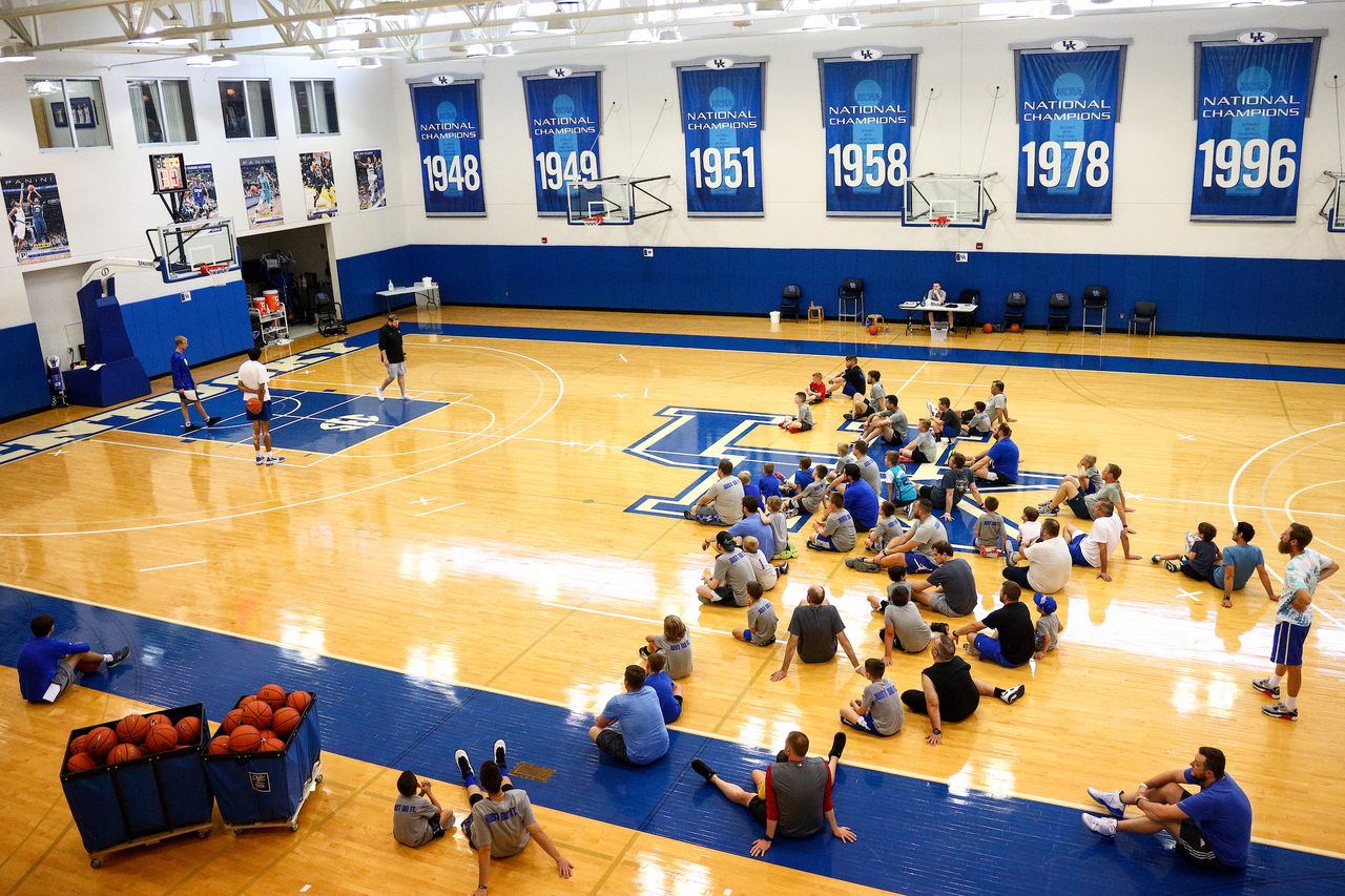 The 2021 John Calipari Father-Son Camp. 

Photo by Eddie Justice | UK Athletics