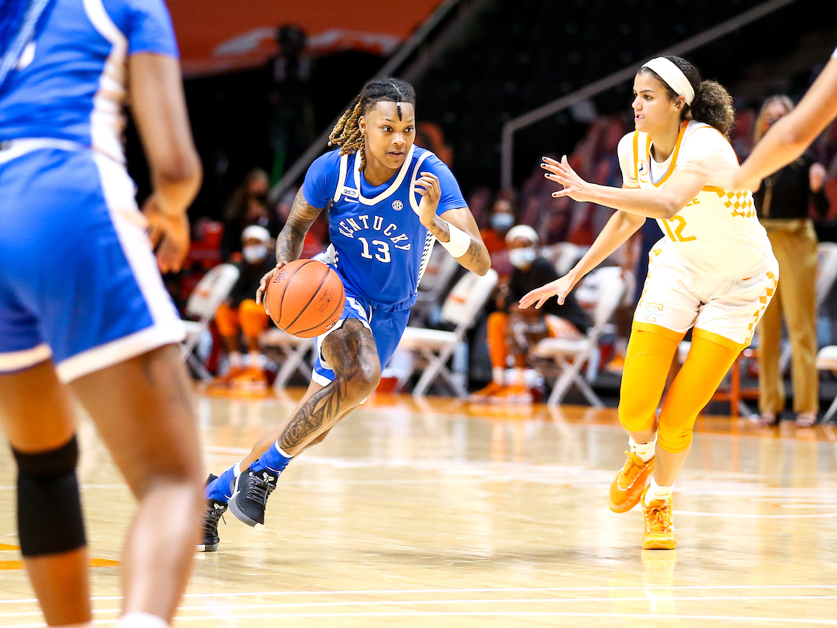 Jazmine Massengill. 

Kentucky loses to Tennessee 70-53.

Photo by Eddie Justice | UK Athletics