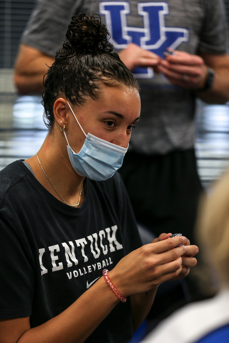 Kentucky Volleyball receives their National Championship rings.

Photo by Grace Bradley | UK Athletics