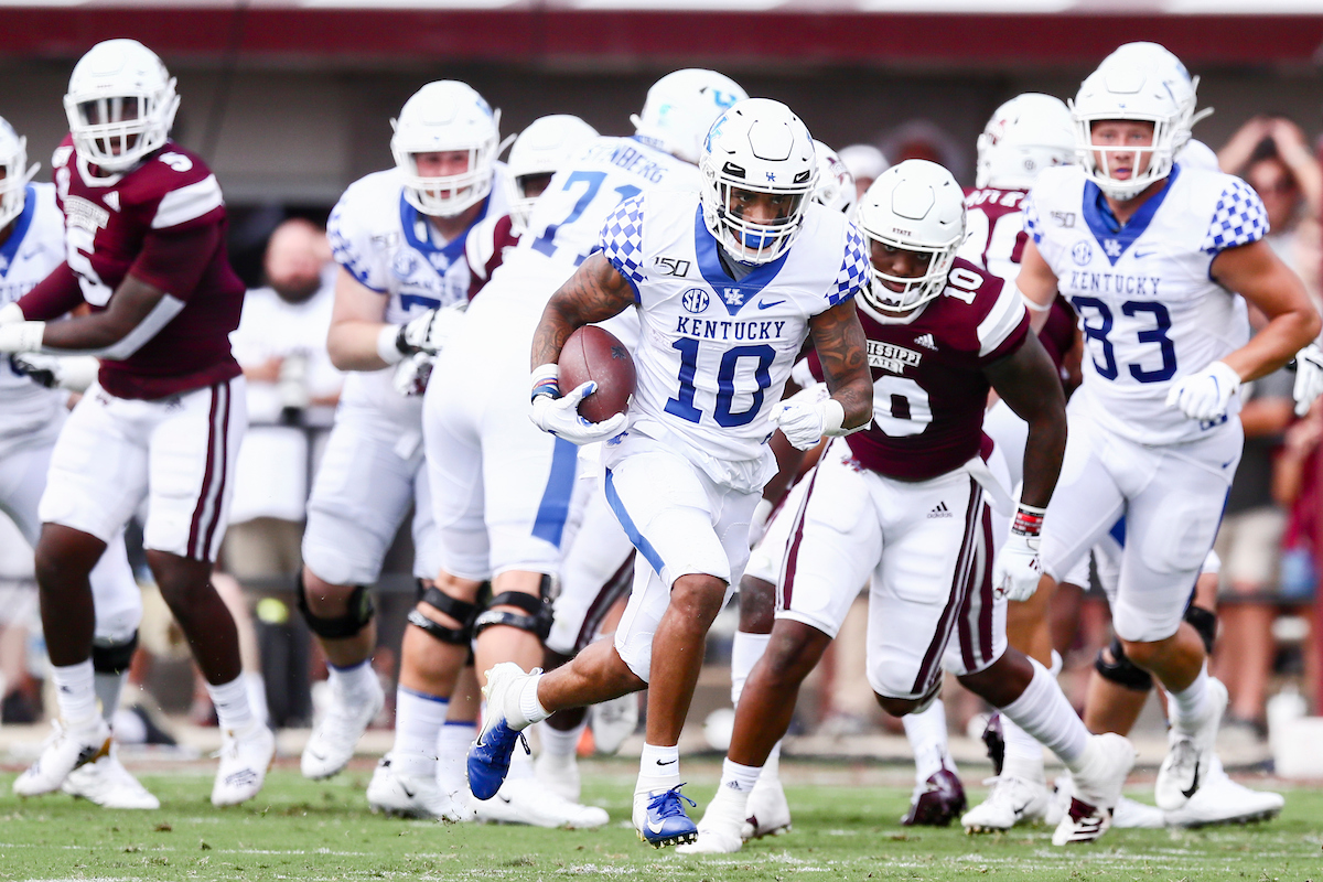 ASIM ROSE.

Kentucky falls to Mississippi State, 28-13.

Photo by Elliott Hess | UK Athletics