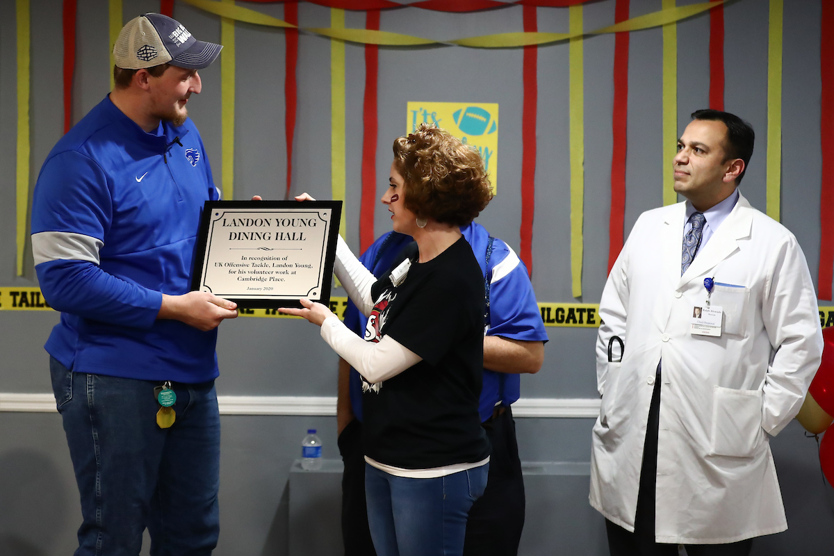 Cambridge Place named its dining hall the “Landon Young Dining Hall” for his support of the retirement home throughout his Wildcat career.  


Photo by Elliott Hess | UK Athletics