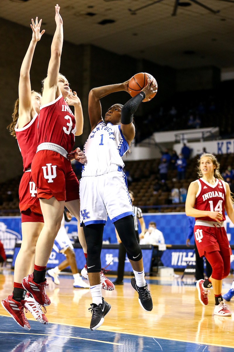 Robyn Benton.  

Kentucky beats Indiana 72-68.

Photo by Eddie Justice | UK Athletics