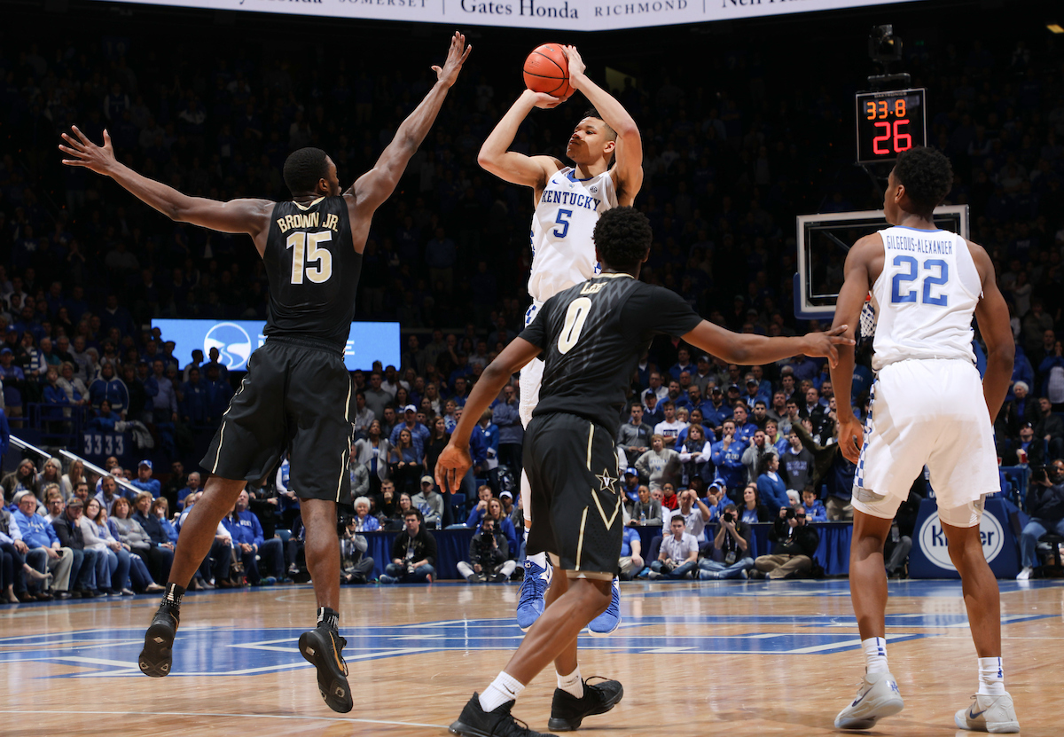 Kevin Knox.

The University of Kentucky men's basketball team beats Vanderbilt 83-81 on Tuesday, January 30, 2018 at Rupp Arena in Lexington, Ky.

Photo by Elliott Hess | UK Athletics