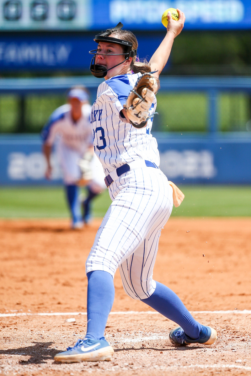 Stephanie Schoonover.

Kentucky defeats Mississippi State 9-5.

Photo by Sarah Caputi | UK Athletics