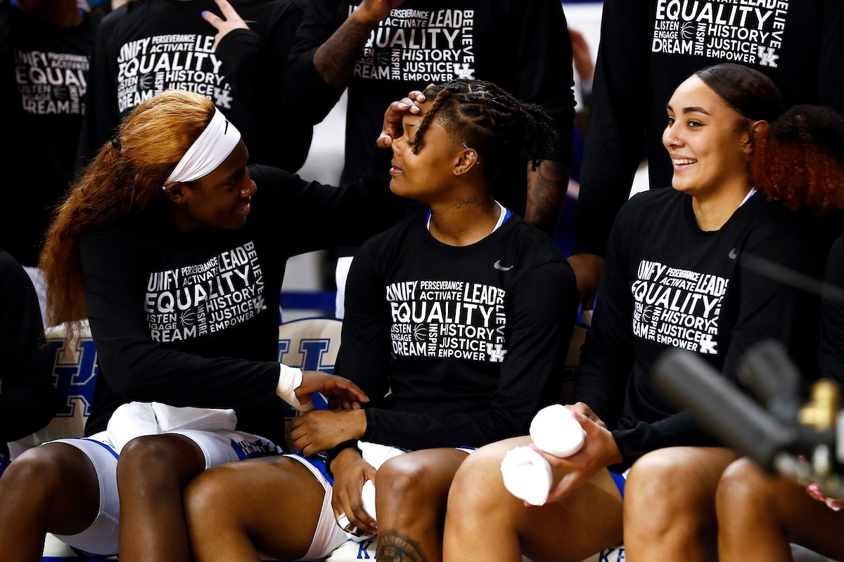 Rhyne Howard, Jazmine Massengill, Treasure Hunt.

Kentucky beats Vanderbilt 69-65.

Photo by Grace Bradley | UK Athletics