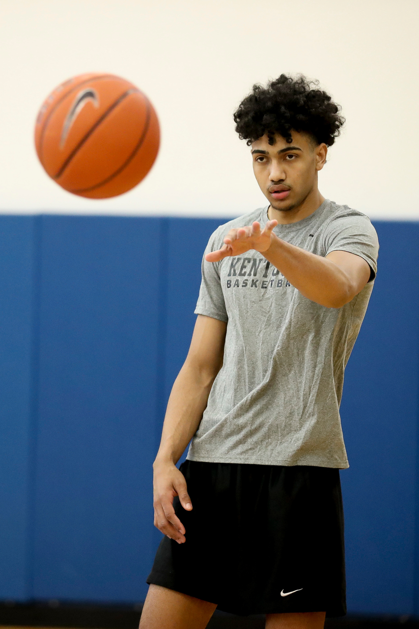 Jacob Toppin.

Menâ??s basketball practice.

Photo by Chet White | UK Athletics