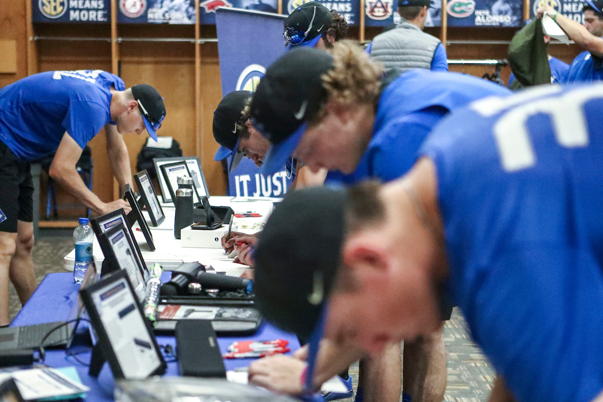 Michael Dallas.

Kentucky Baseball Practice at the 2022 SEC Tournament.

Photo by Sarah Caputi | UK Athletics