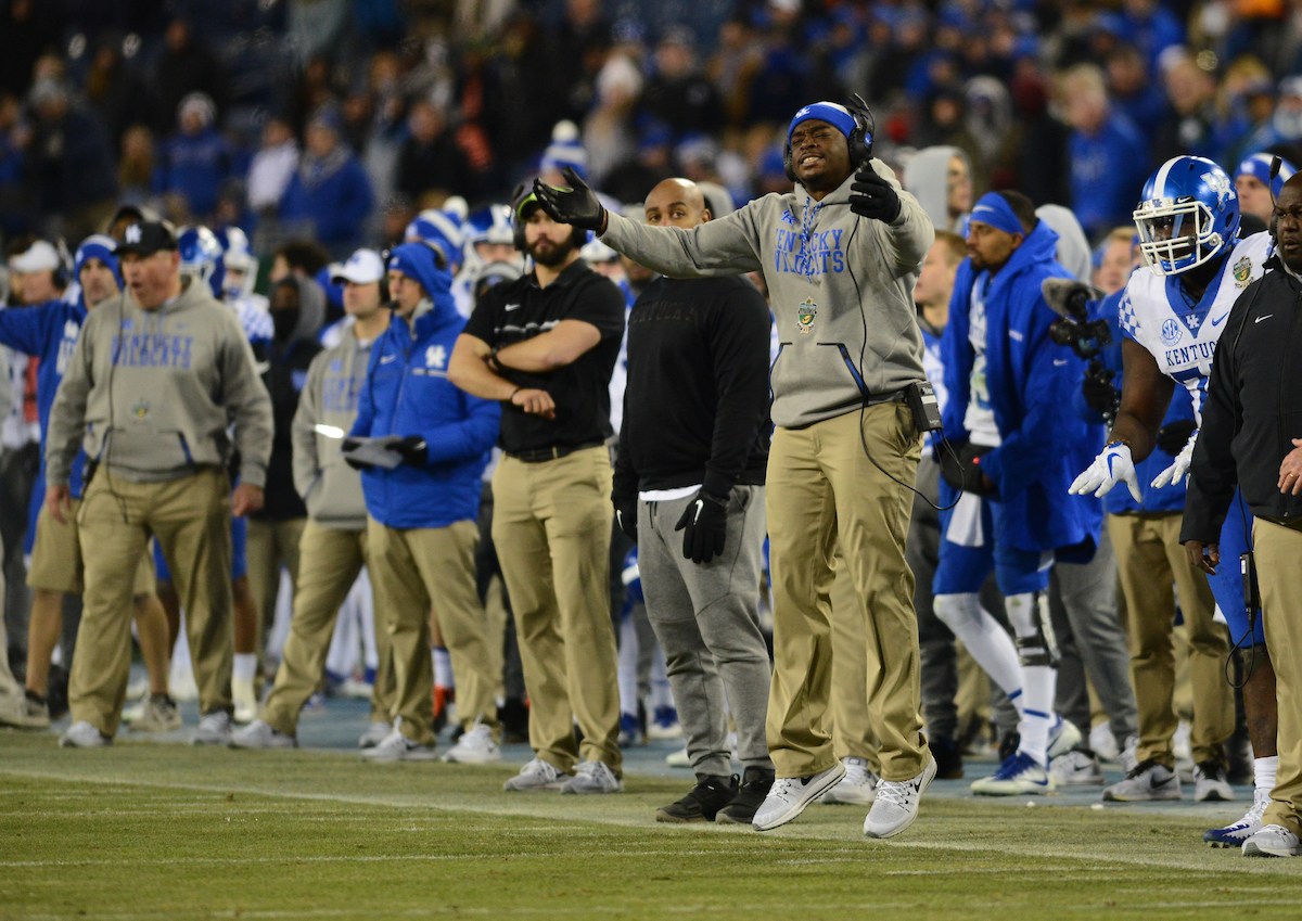 The University of Kentucky football team falls to Northwestern 23-24 in the Music City Bowl on Friday, December 29, 2017, at Nissan Field in Nashville, Tn.