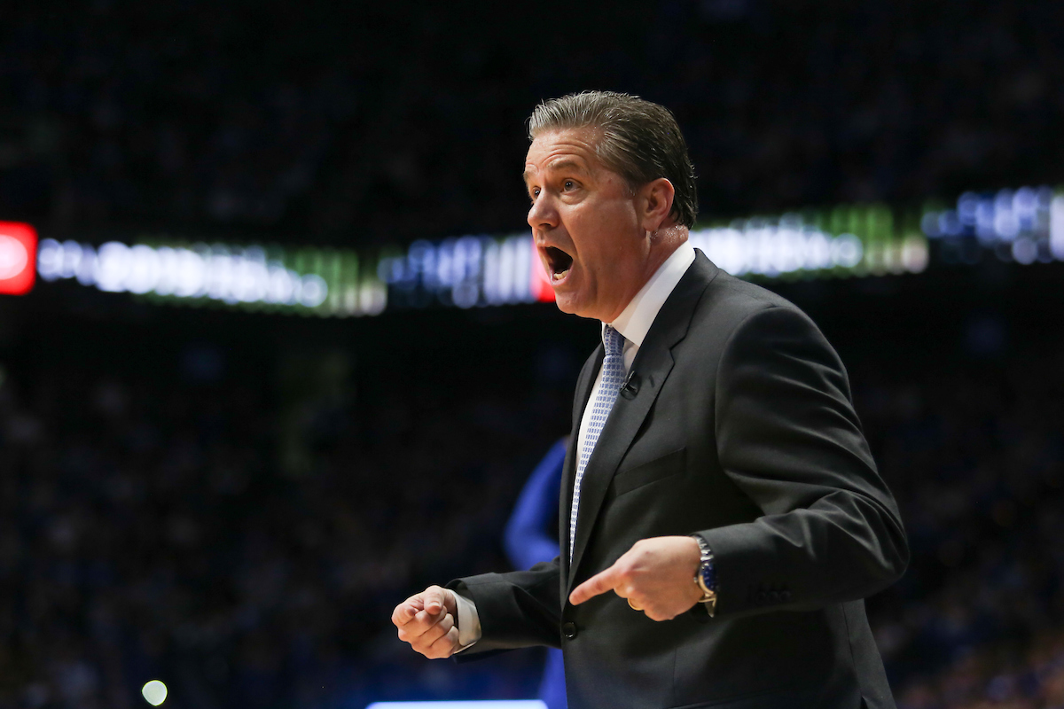 John Calipari.

The University of Kentucky men's basketball team beats South Carolina 76-48.

Photo by Hannah Phillips| UK Athletics