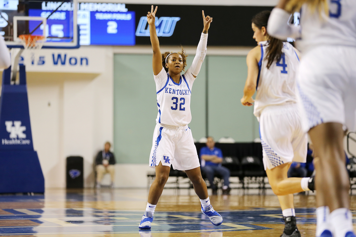 Jaida Roper
The Women's Basketball team beat Lincoln Memorial University.
Photo by Britney Howard | UK Athletics