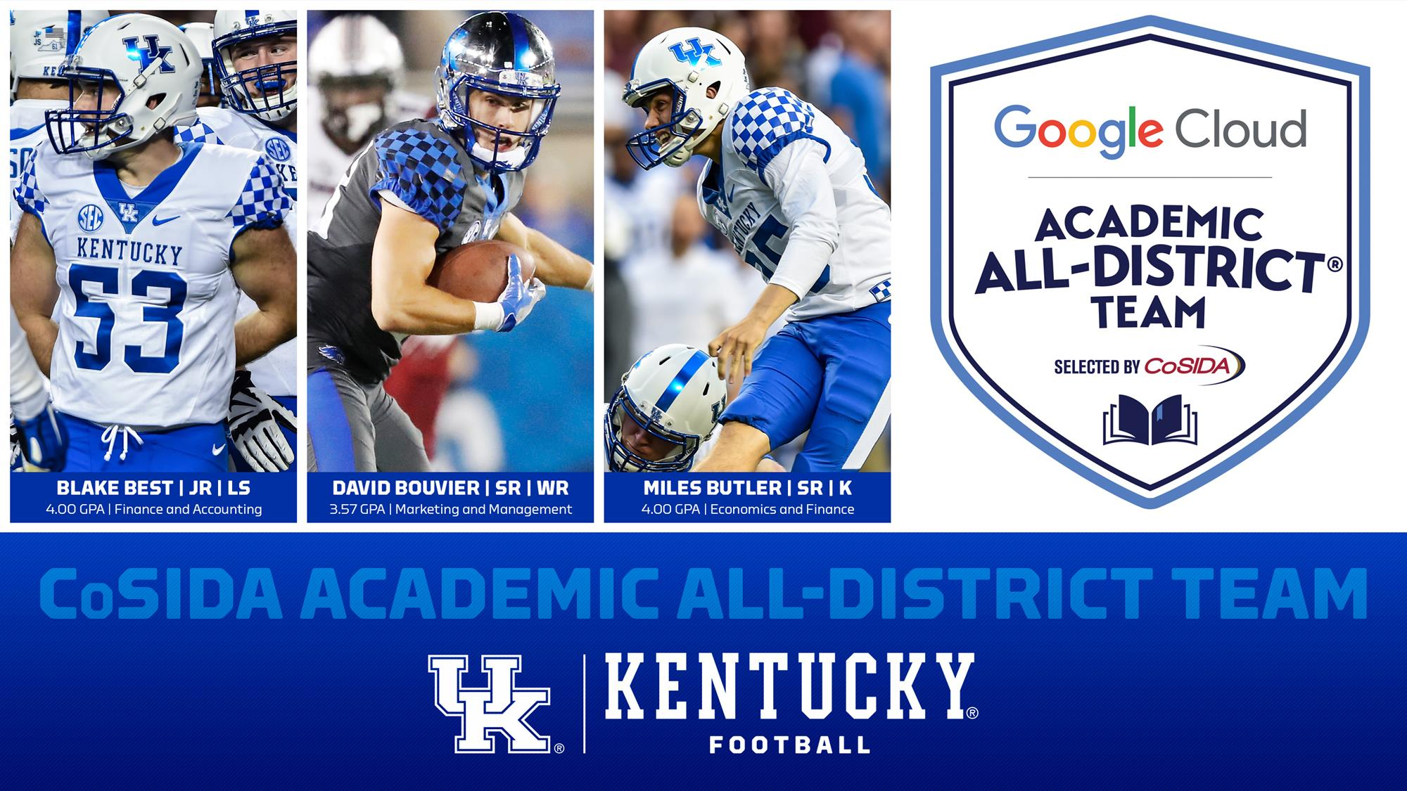 Three Named to CoSIDA Academic All-District Team