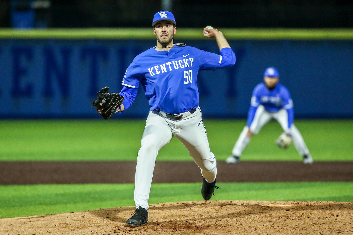 Mason Hazelwood.

Kentucky loses to Georgia 2-4.

Photo by Sarah Caputi | UK Athletics