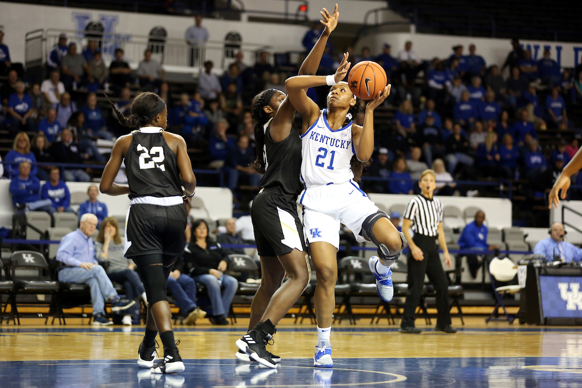 Ogechi Anyagaligbo

UK Women's Basketball beats Alabama State on Wednesday, November 7, 2018 .

Photo by Britney Howard | UK Athletics