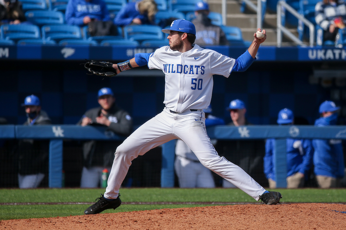 Mason Hazelwood.

Kentucky beats Ball State 6 - 0.

Photo by Sarah Caputi | UK Athletics
