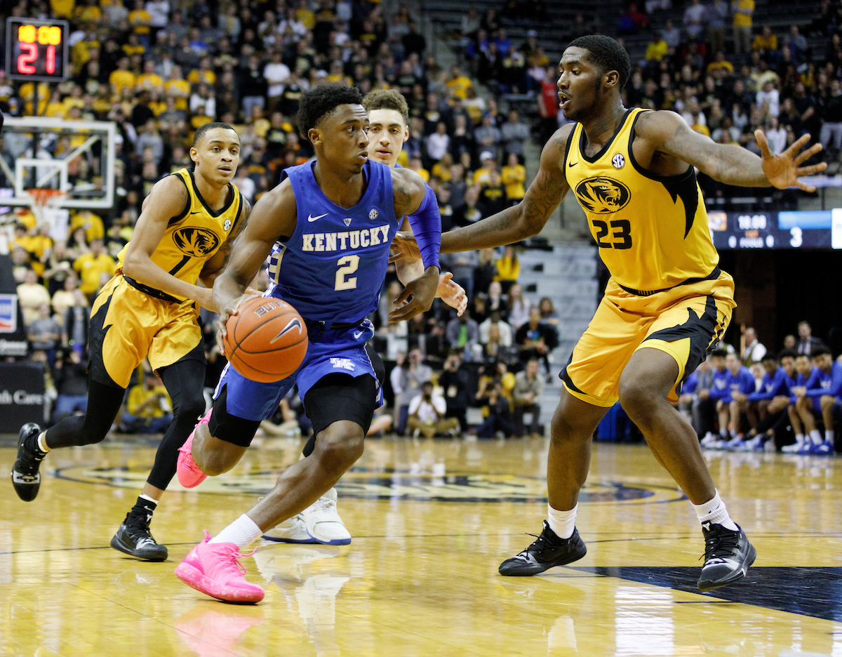 Ashton Hagans.


Kentucky beats Missouri, 66-58.

Photo by Elliott Hess | UK Athletics