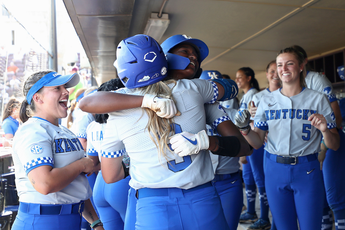 Victoria Frogoso, Taylor Ebbs, Meeko Harrison, Tatum Spangler.

Kentucky defeats Miami of Ohio 15-1.

Photo by Grace Bradley | UK Athletics