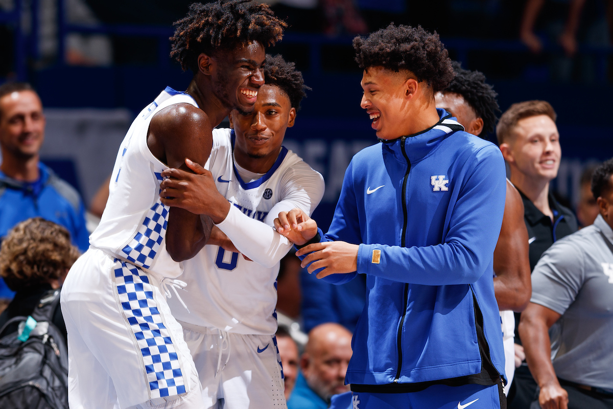 Kahlil Whitney. Ashton Hagans.

Kentucky beat Mount St. Mary?s 82-62.


Photo by Elliott Hess | UK Athletics