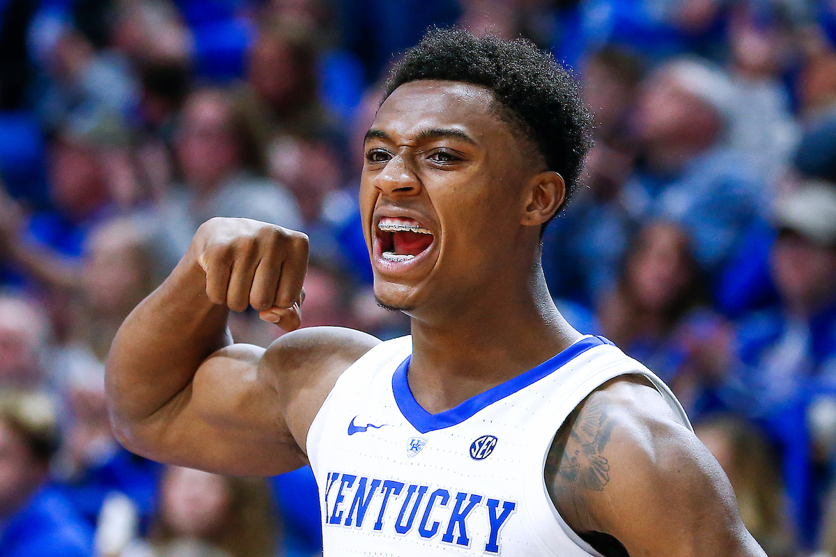 Ashton Hagans.

The UK men's basketball team beat Kansas 71-63 at Rupp Arena on Saturday, January 26, 2019.

Photo by Chet White| UK Athletics