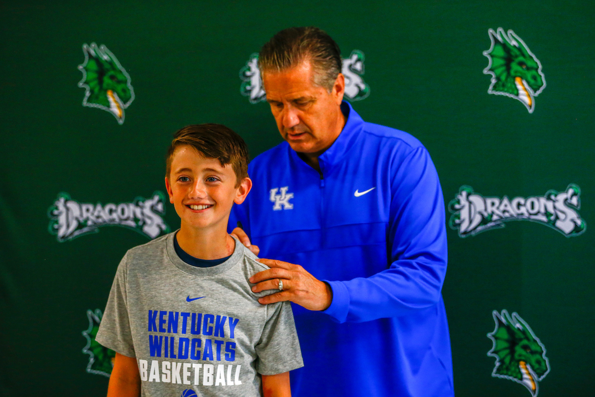 John Calipari.

Kentucky men's basketball camp at South Oldham High School in Crestwood, Kentucky.

Photo By Barry Westerman | UK Athletics