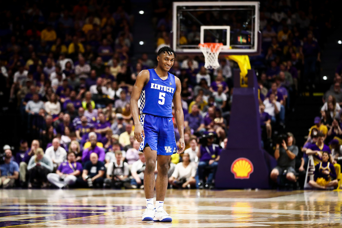 Immanuel Quickley.

Kentucky beat LSU 79-76.

Photo by Chet White | UK Athletics