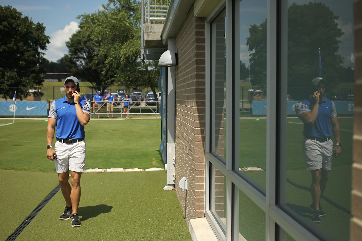 Austin Hertzler.

Kentucky men's soccer in action again S. Louis University in an exhibition match on Sunday, August 12th, 2018 at The Bell in Lexington, Ky.

Photo by Quinlan Ulysses Foster I UK Athletics