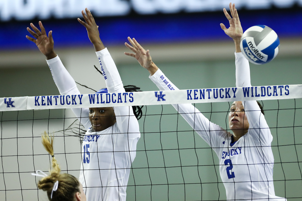 AZHANI TEALER. MADI SKINNER.

Kentucky beats Stanford, 3-2.

Photo by Elliott Hess | UK Athletics