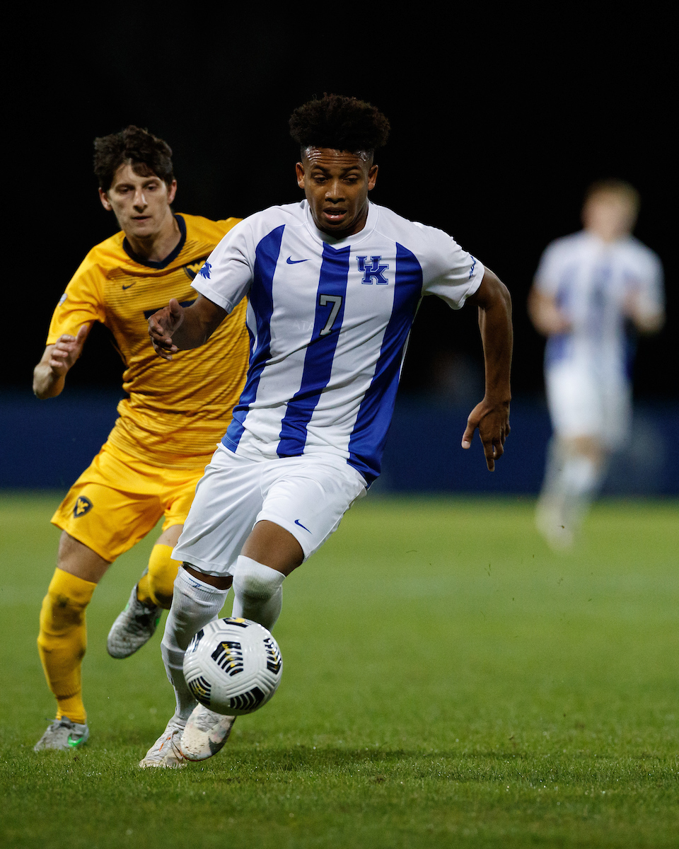 Daniel Evans.

Kentucky beats West Virginia, 1-0.

Photo by Elliott Hess | UK Athletics