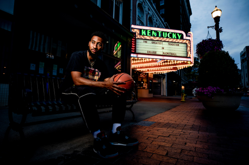 Davion Mintz.

UK menâ??s basketball photo shoot at the Kentucky Theater.

Photo by Chet White | UK Athletics