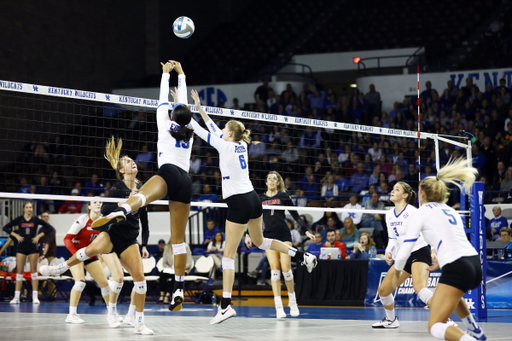 Leah Edmond, Kendall Paris

Kentucky beats SEMO 3-0. 

Photo by Britney Howard | Staff