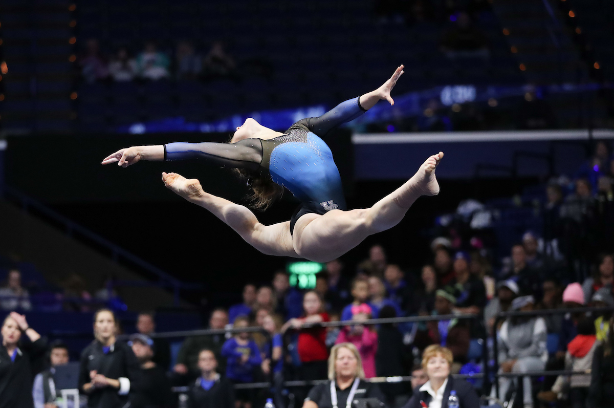 SIDNEY DUKES.

The University of Kentucky gymnastics team beat Ball State, Southeast Missouri, and George Washington on Friday, January 5, 2017 at Rupp Arena in Lexington, Ky.

Photo by Elliott Hess | UK Athletics