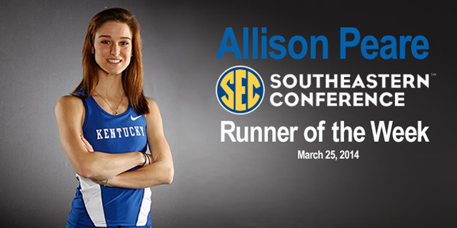 Peare Named SEC Runner of the Week, Women Ranked No. 5