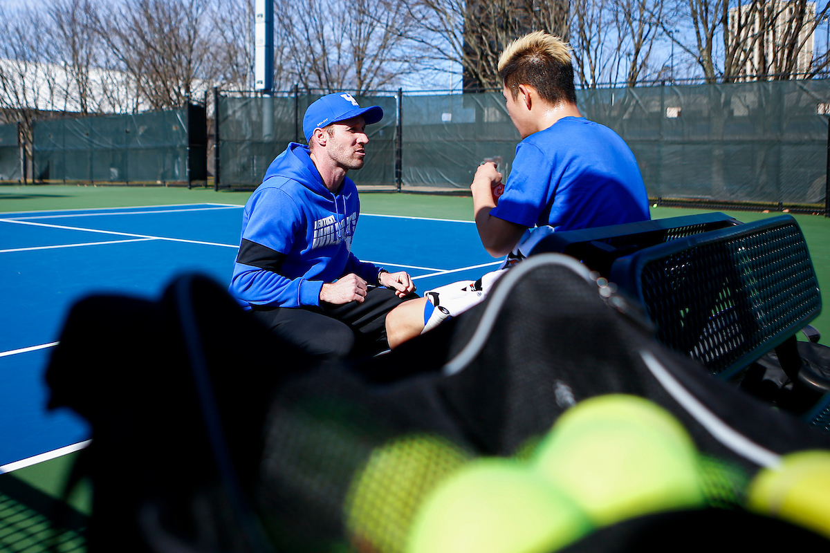 Coach Matthew Gordon.

Kentucky falls to Oklahoma 5-2.

Photo by Grant Lee | UK Athletics
