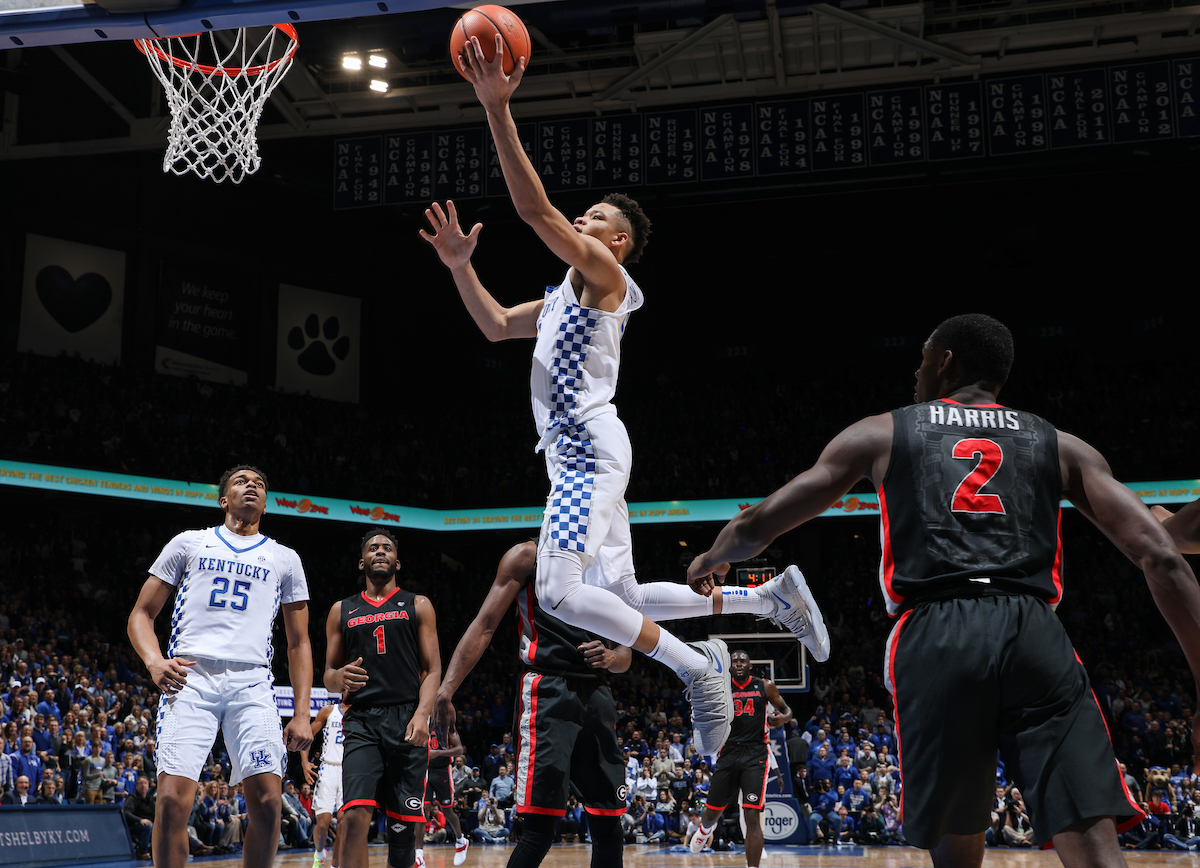 Kevin Knox.

The University of Kentucky men's basketball team beat Georgia 66-61 on Sunday, December 31, 2017 at Rupp Arena in Lexington, Ky.

Photo by Elliott Hess | UK Athletics