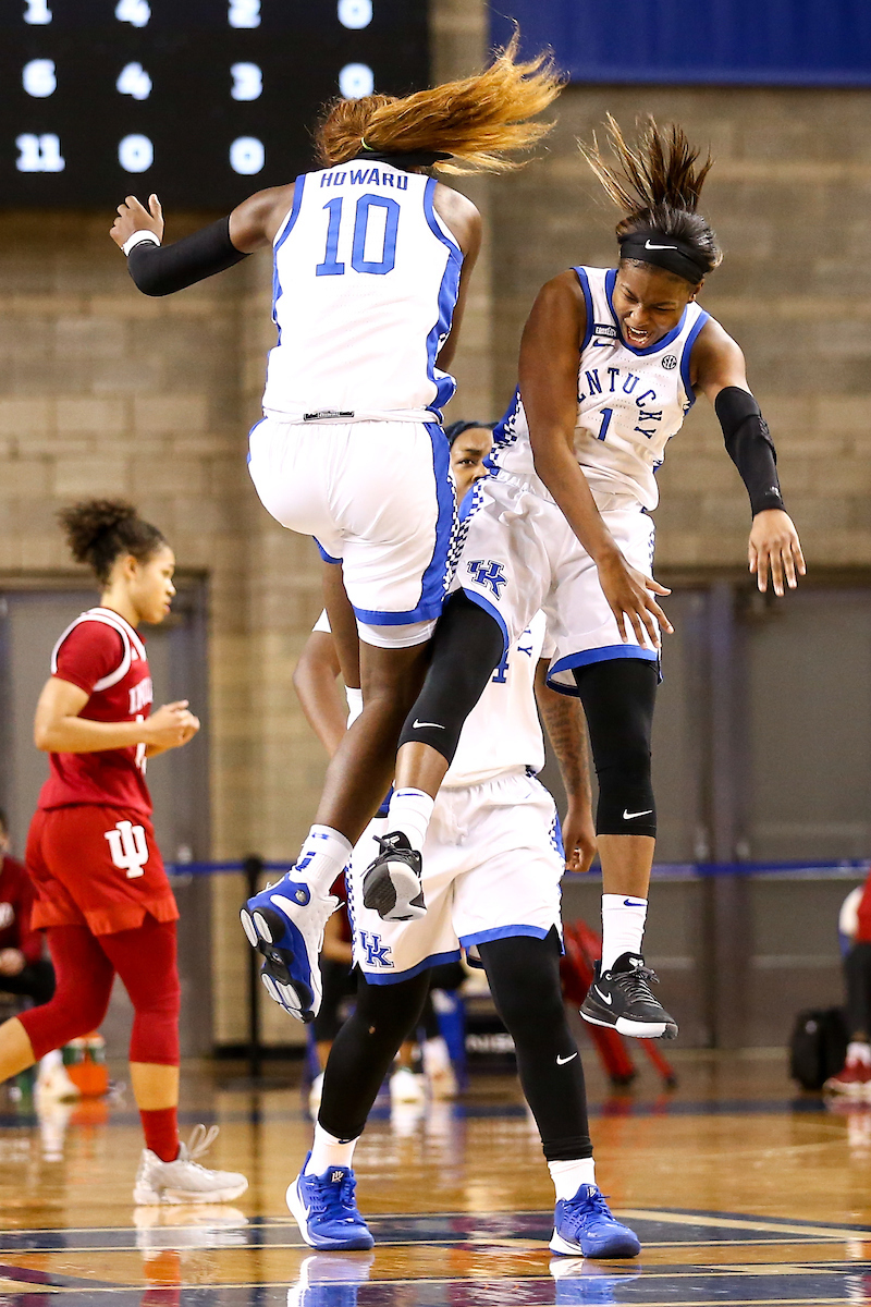Celebration. 

Kentucky beats Indiana 72-68.

Photo by Eddie Justice | UK Athletics