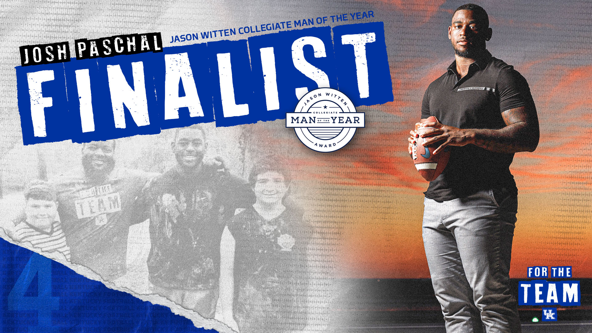 Josh Paschal Named Witten Collegiate Man of Year Finalist