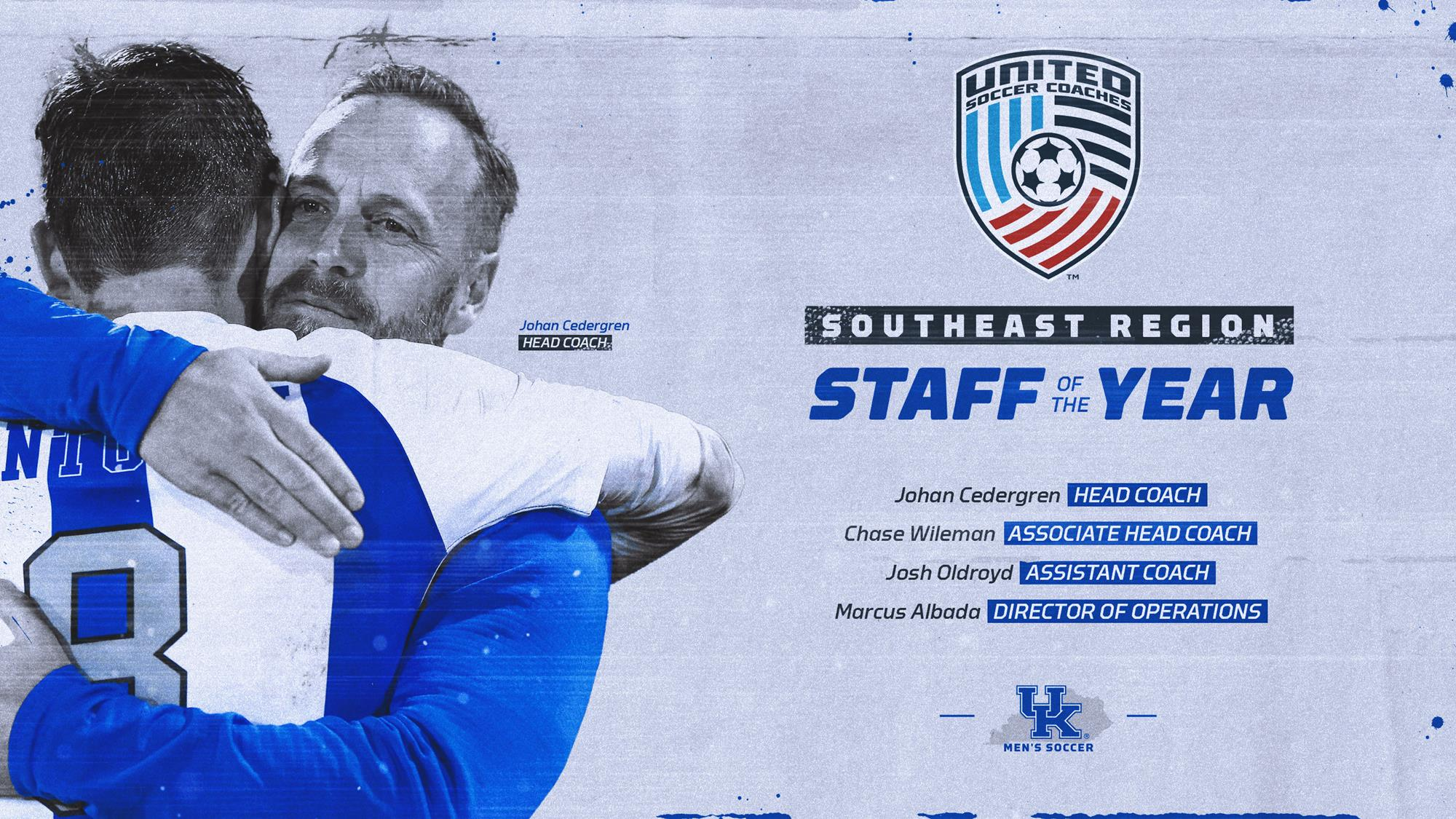 UK Men’s Soccer Coaches Named Southeast Region Staff of the Year