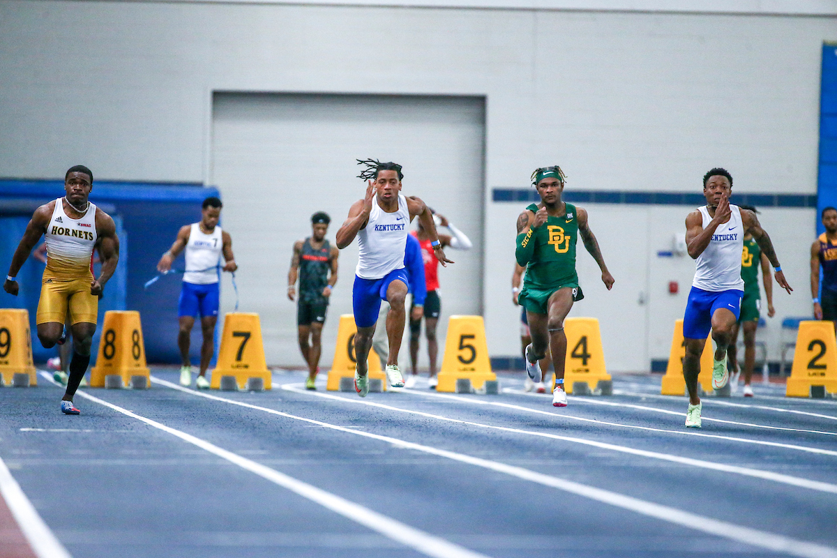 Rodney Heath Jr. and Kennedy Lightner.

Kentucky Rod McCravy Track & Field Invitational.

Photo by Sarah Caputi | UK Athletics