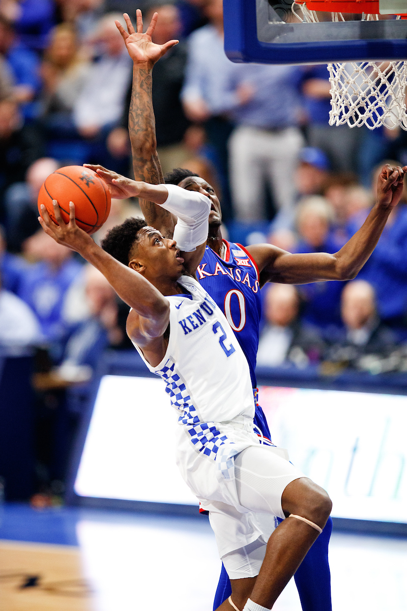 Ashton Hagans.

The UK men's basketball team beat Kansas 71-63 at Rupp Arena on Saturday, January 26, 2019.

Photo by Elliott Hess | UK Athletics