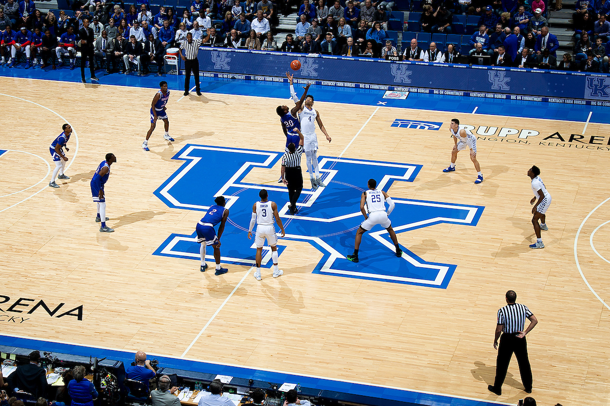 Tip off. Nick Richards.

Kentucky beat Tennessee State 77-62.

Photo by Chet White | UK Athletics