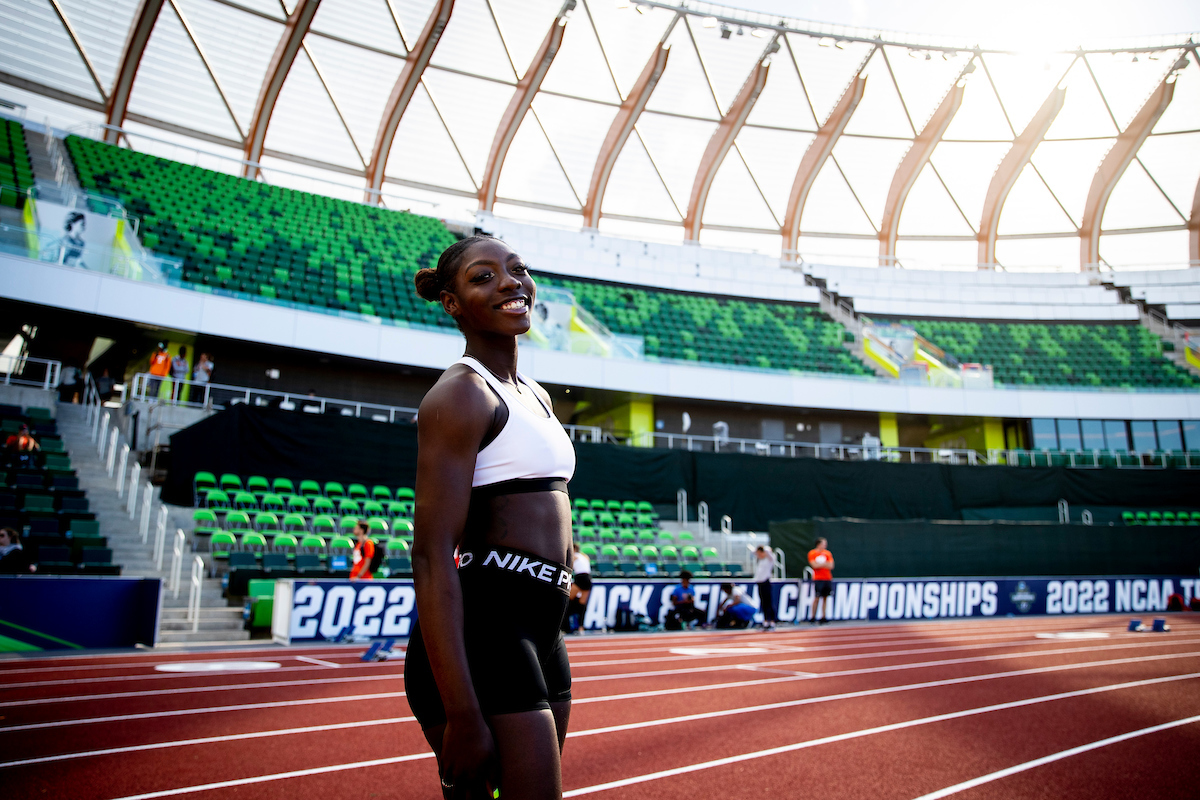 Megan Moss.

Shake out.

NCAA Track and Field Outdoor Championships.

Photo by Chet White | UK Athletics