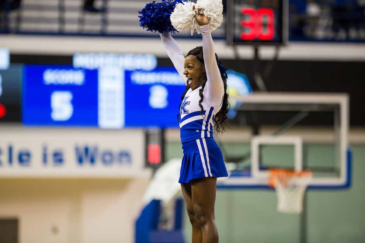 Cheer
UK women's basketball beats Morehead State. 

Photo by Maddie Baker  | UK Athletics