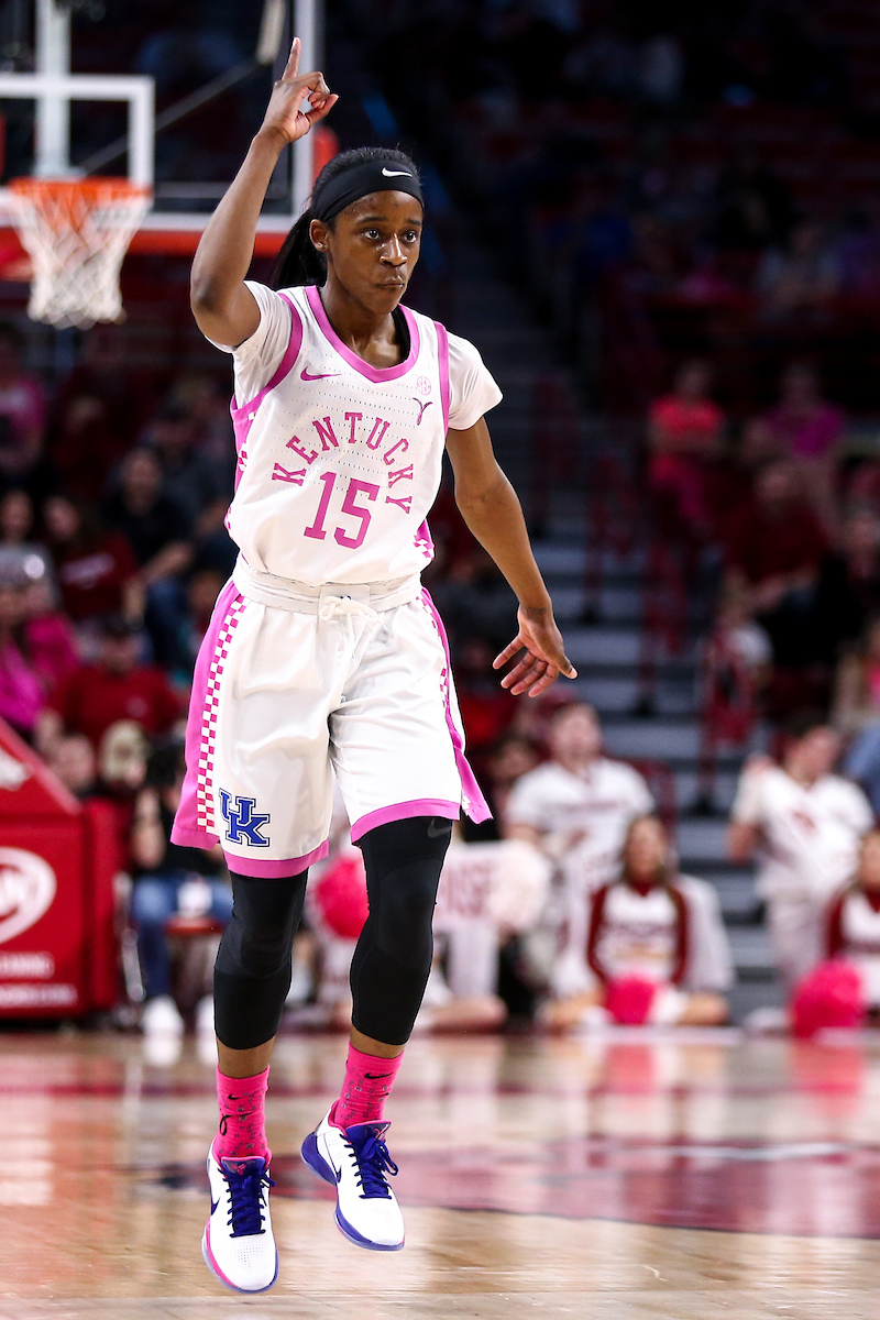 Chasity Patterson. 

Kentucky falls to Arkansas 103-85.

Photo by Eddie Justice | UK Athletics