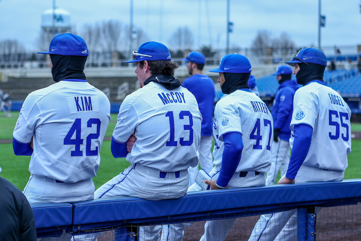 Tanner Kim, James McCoy, Ryan Ritter, and Adam Fogel.

Kentucky defeats Western Michigan 14-3.

Photo by Sarah Caputi | UK Athletics