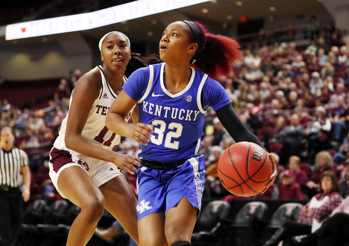 The UK Women's Basketball falls to Texas A&M. 
Photo by Hannah Phillips  | UK Athletics