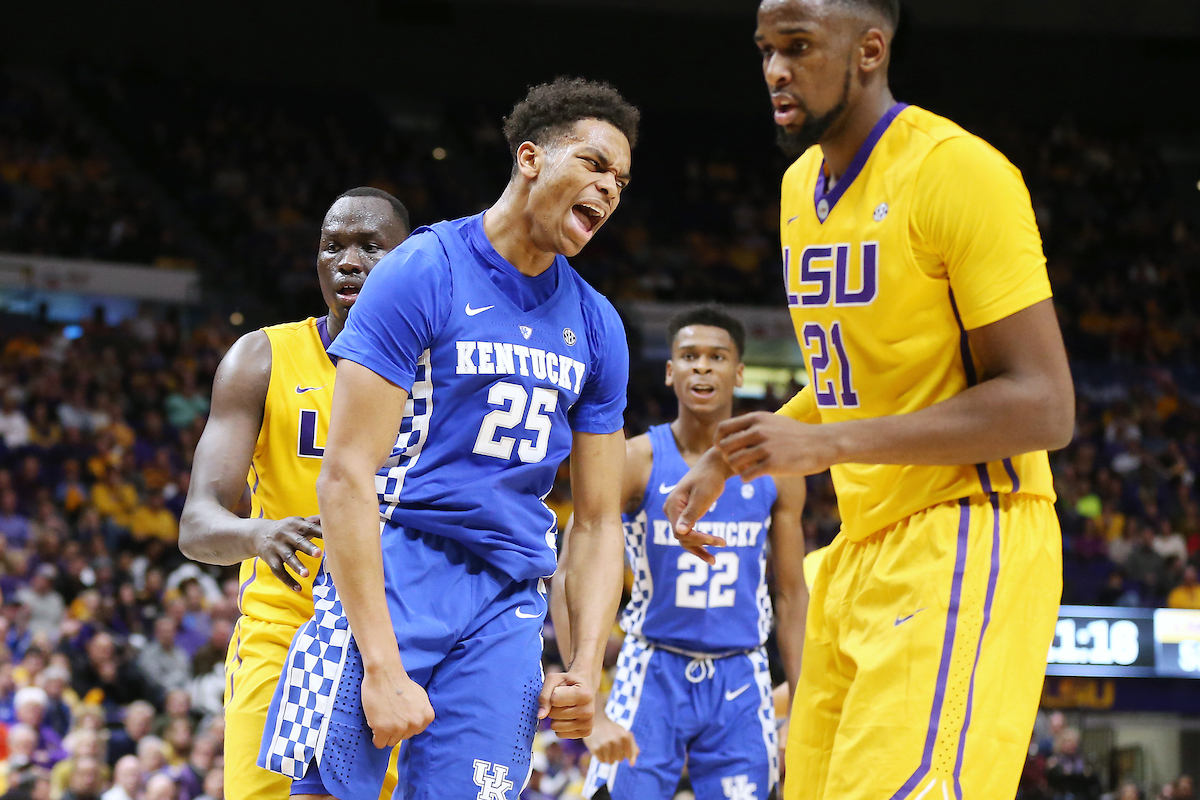 PJ Washington.

The University of Kentucky men's basketball team beat LSU 74-71 at the Pete Maravich Assembly Center in Baton Rouge, La., on Wednesday, January 3, 2018.

Photo by Chet White | UK Athletics