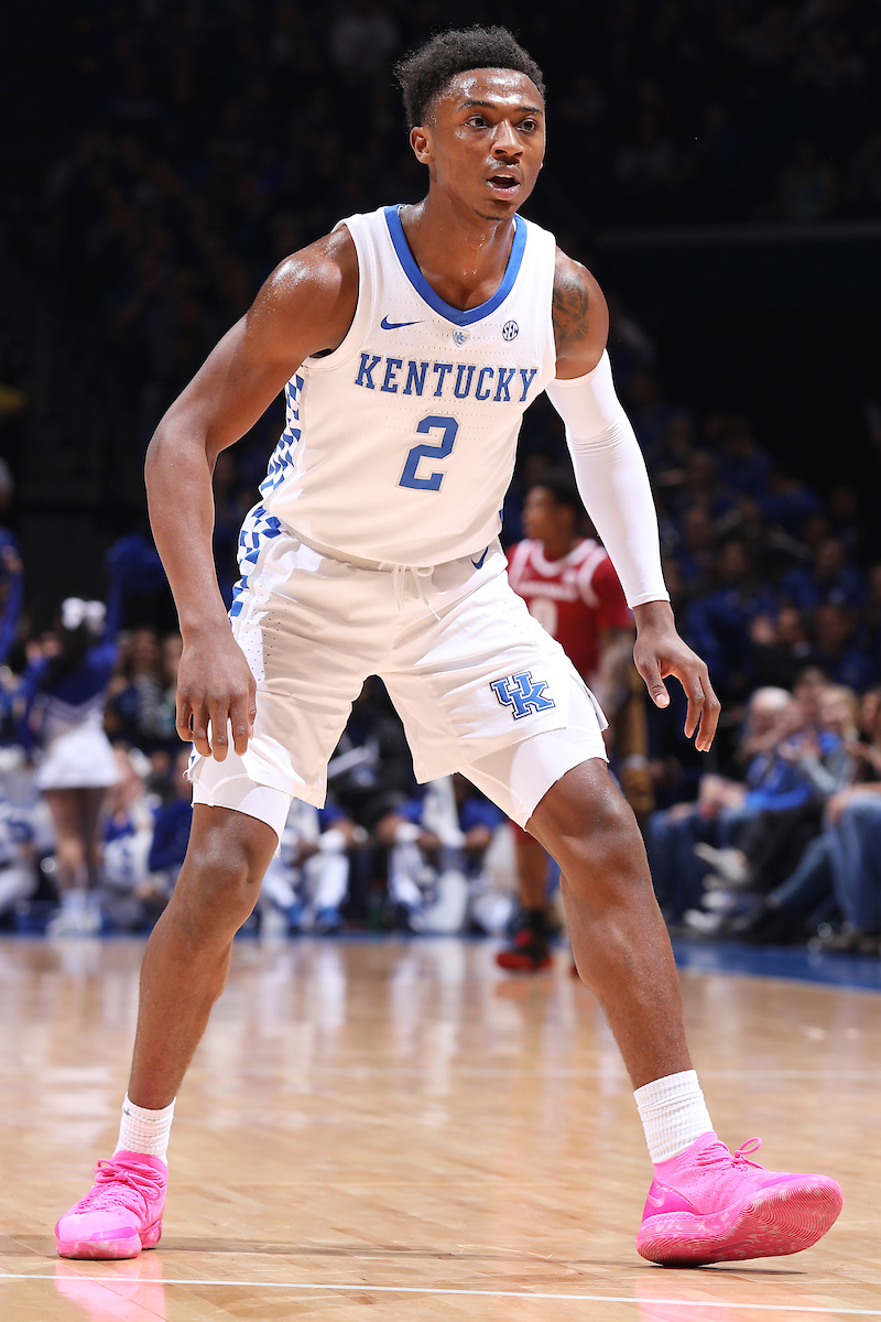 Ashton Hagans.

Kentucky beat Arkansas 70-66.

Photo by Quinn Foster | UK Athletics