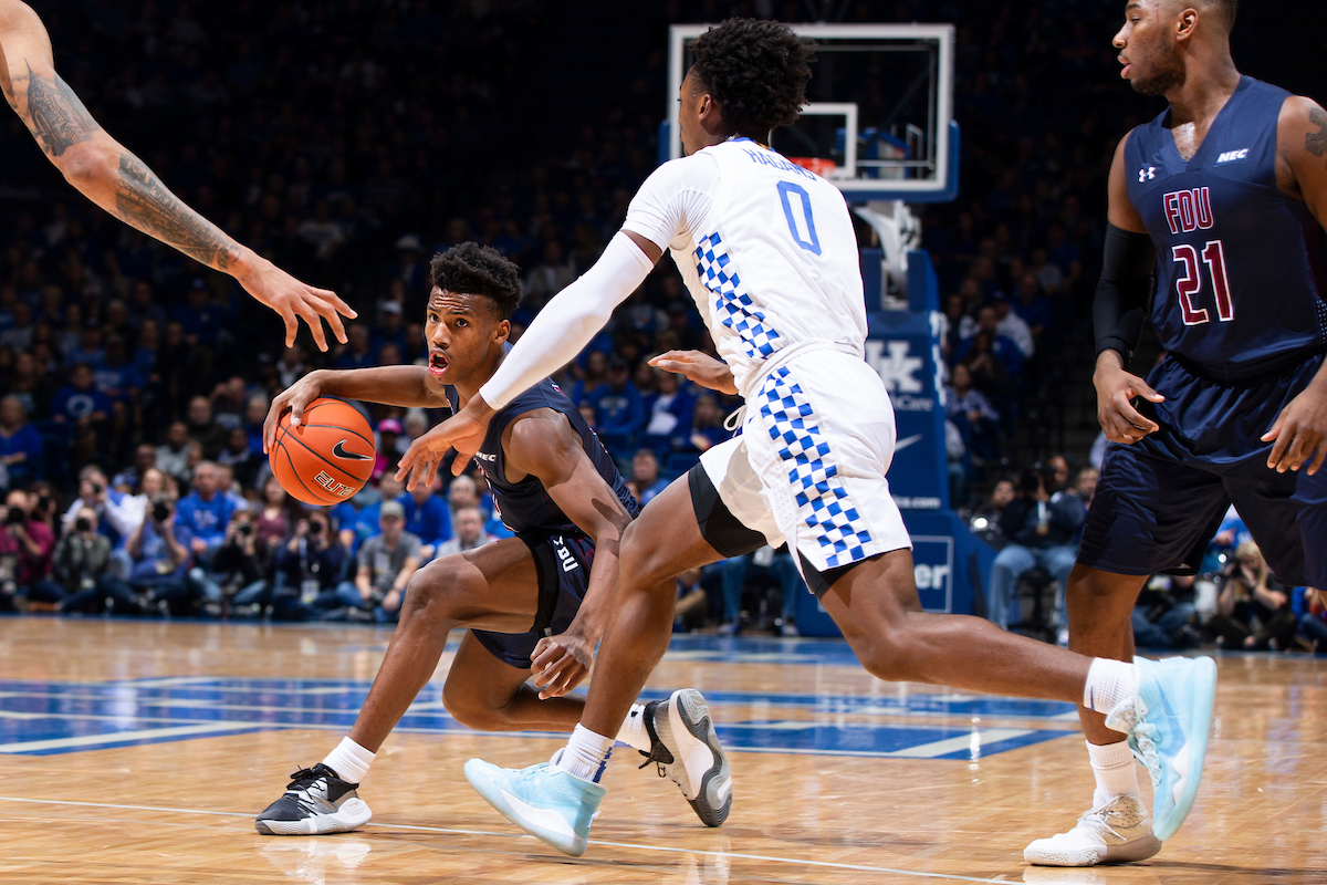 Ashton Hagans.

Kentucky beat Fairleigh Dickinson.

Photo by Chet White | UK Athletics